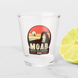 Moab Utah Vintage Desert Sunset Retro Souvenir 60s Shot Glass