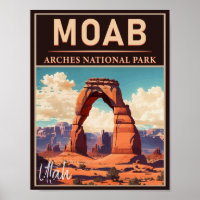 Moab Utah Vintage Sunset Arches Adventure Outdoors