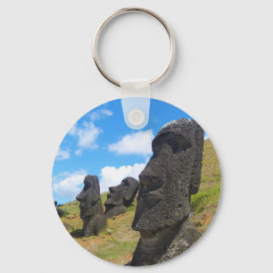 Moai at Rano Raraku Easter Island Keychain