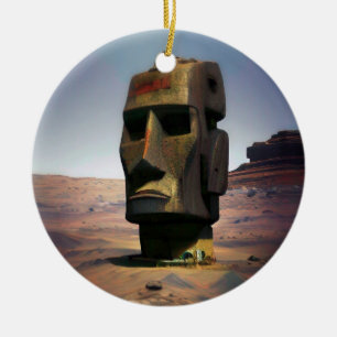 Moai of Mars Wombott Collector  Ceramic Ornament