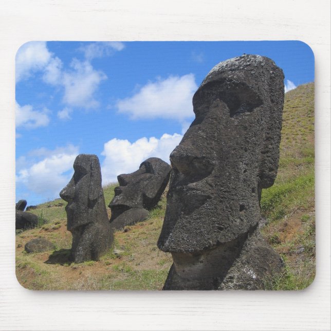 Moai on Easter Island Mouse Pad (Front)