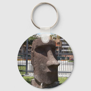 Moai Statue At The La Natural History Museum Keychain