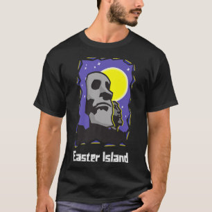 Moai Statue Easter Island At Night Easter Island43 T-Shirt