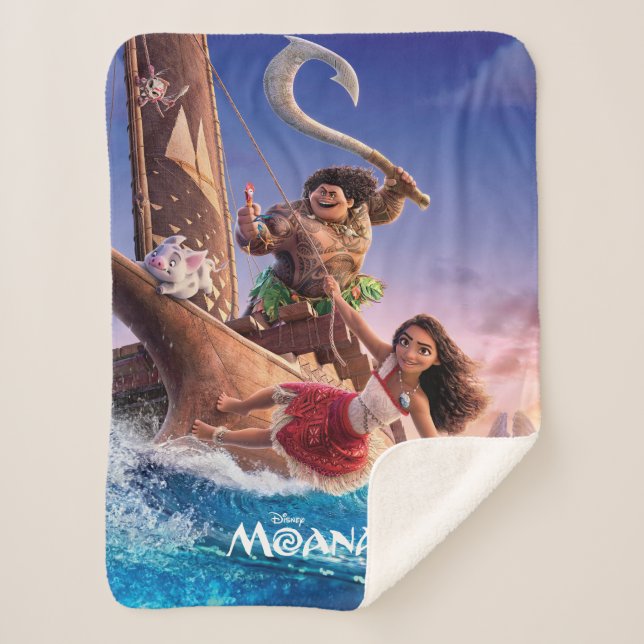 Moana 2 Theatrical Art Sherpa Blanket (Front)