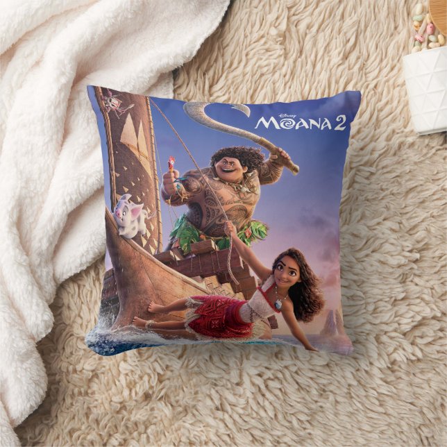 Moana 2 Theatrical Art Throw Pillow (Blanket)