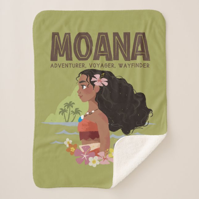 Moana | Adventurer, Voyager, Wayfinder Sherpa Blanket (Front)