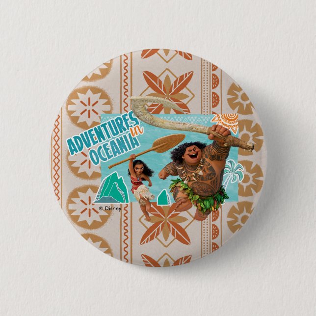 Moana | Adventures In Oceania 2 Inch Round Button (Front)