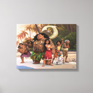 Moana and Crew Canvas Print
