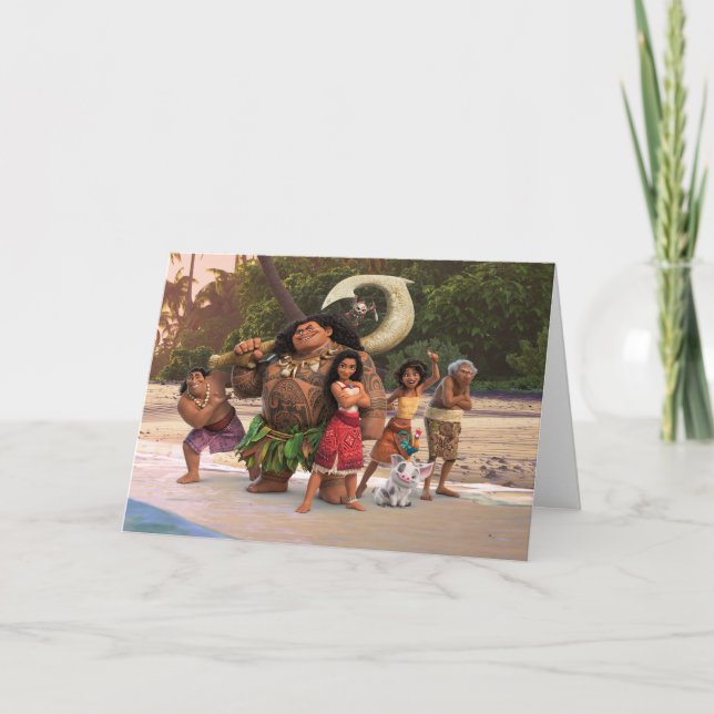 Moana and Crew Card (Front)
