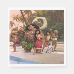 Moana and Crew Napkin