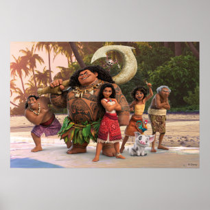 Moana and Crew Poster