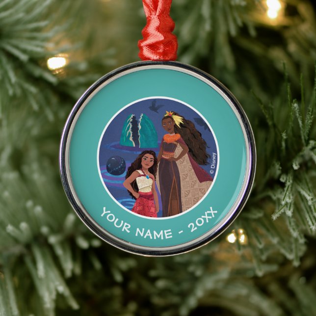 Moana and Matangi Metal Ornament (Tree)