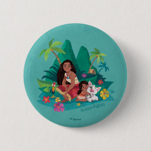Moana and Simea Ocean Sisters 2 Inch Round Button