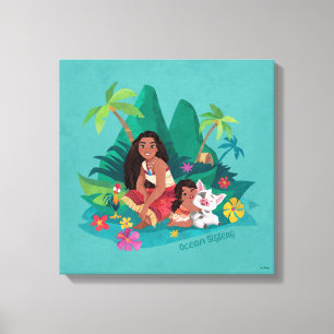 Moana and Simea Ocean Sisters Canvas Print