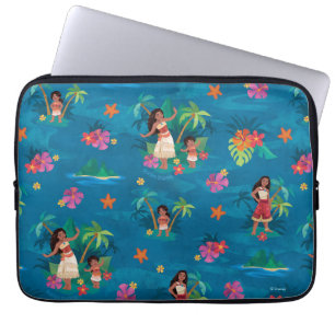 Moana and Simea Ocean Sisters Pattern Laptop Sleeve