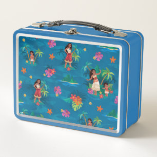 Moana and Simea Ocean Sisters Pattern Metal Lunch Box