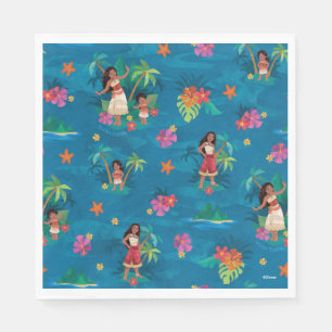 Moana and Simea Ocean Sisters Pattern Napkin