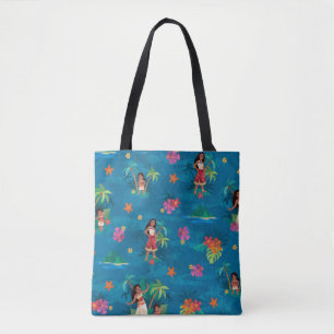Moana and Simea Ocean Sisters Pattern Tote Bag