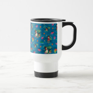 Moana and Simea Ocean Sisters Pattern Travel Mug