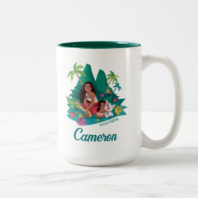 Moana and Simea Ocean Sisters Two-Tone Coffee Mug (Right)