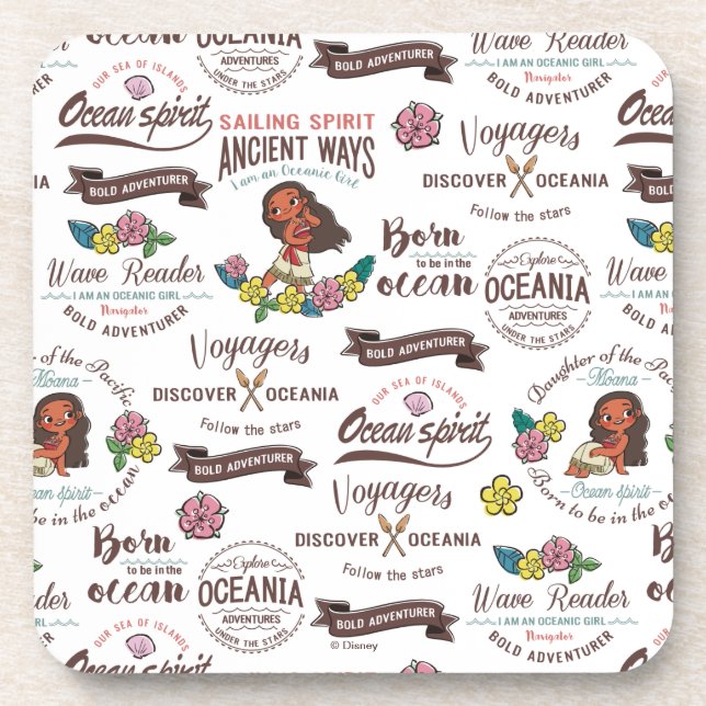 Moana | Bold Adventurer Pattern Coaster (Front)