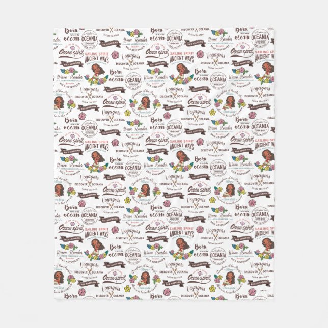 Moana | Bold Adventurer Pattern Fleece Blanket (Front)