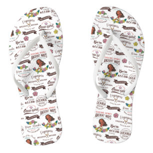 Moana   Bold Adventurer Pattern Flip Flops