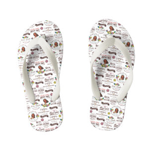 Moana   Bold Adventurer Pattern Kid's Flip Flops