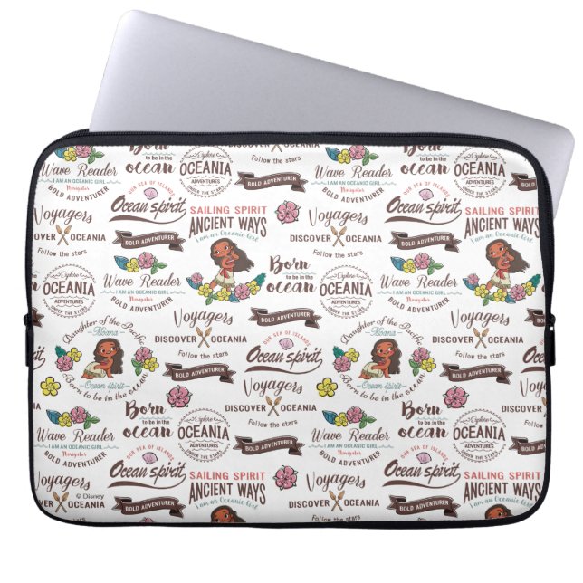 Moana | Bold Adventurer Pattern Laptop Sleeve (Front)