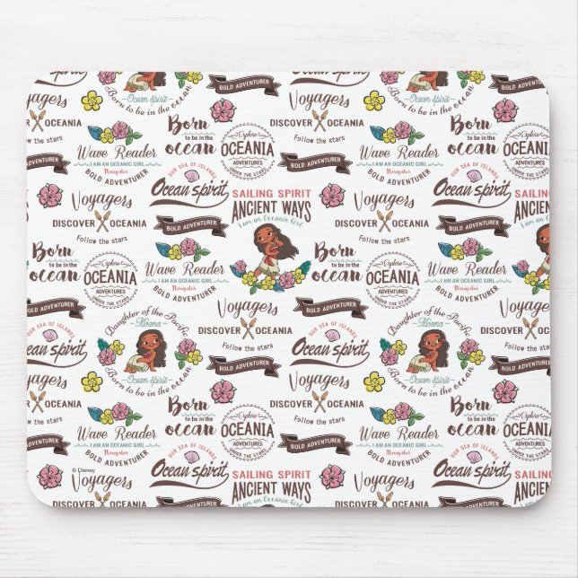 Moana | Bold Adventurer Pattern Mouse Pad (Front)