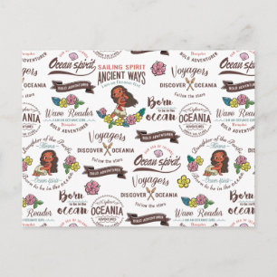 Moana   Bold Adventurer Pattern Postcard