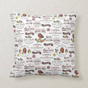 Moana   Bold Adventurer Pattern Throw Pillow