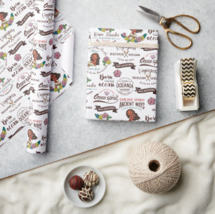 Moana   Bold Adventurer Pattern Wrapping Paper
