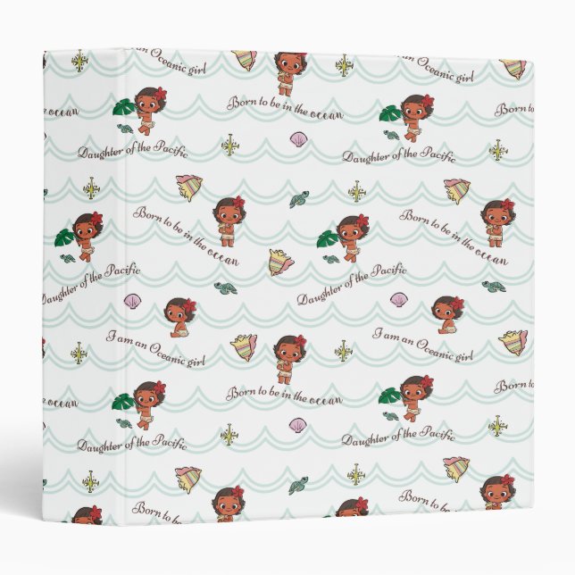 Moana | Born to be in the Ocean Pattern Binder (Front/Spine)