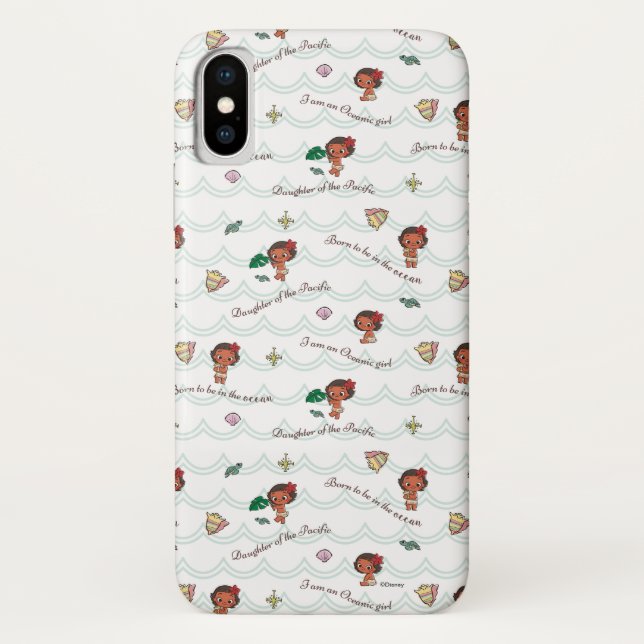 Moana | Born to be in the Ocean Pattern Case-Mate iPhone Case (Back)