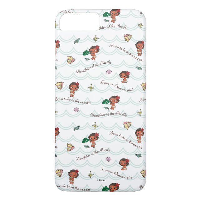 Moana | Born to be in the Ocean Pattern Case-Mate iPhone Case (Back)
