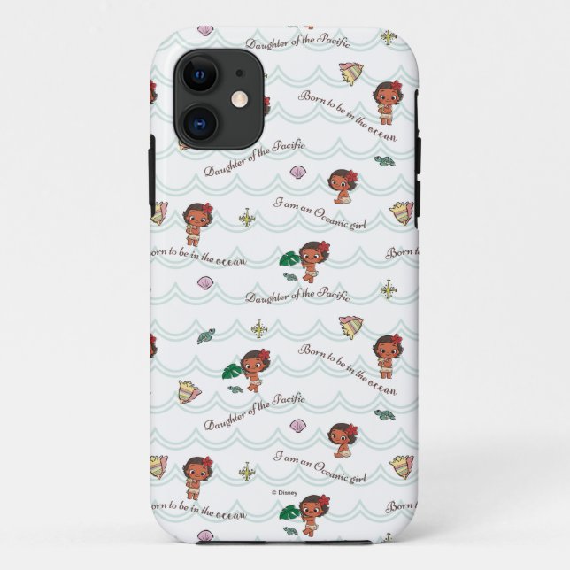 Moana | Born to be in the Ocean Pattern Case-Mate iPhone Case (Back)