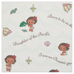 Moana   Born to be in the Ocean Pattern Fabric
