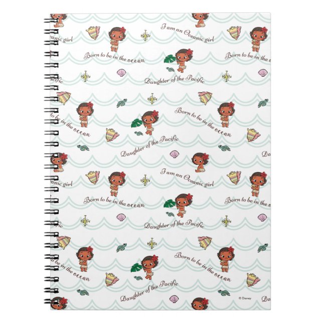 Moana | Born to be in the Ocean Pattern Notebook (Front)