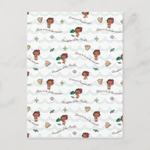 Moana   Born to be in the Ocean Pattern Postcard