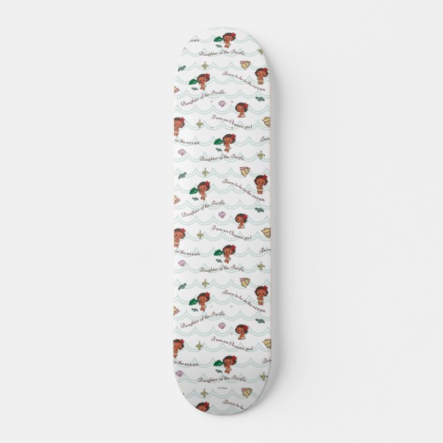 Moana | Born to be in the Ocean Pattern Skateboard (Front)