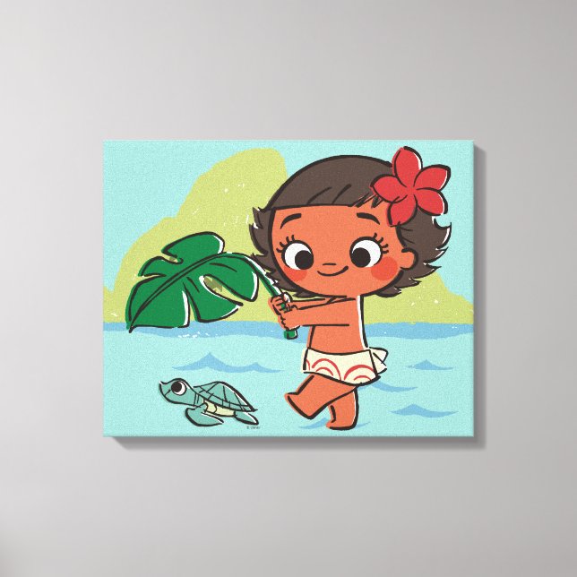 Moana | Born to be in the Sea Canvas Print (Front)