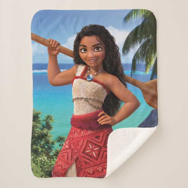 Moana Born to Voyage Sherpa Blanket (Front)