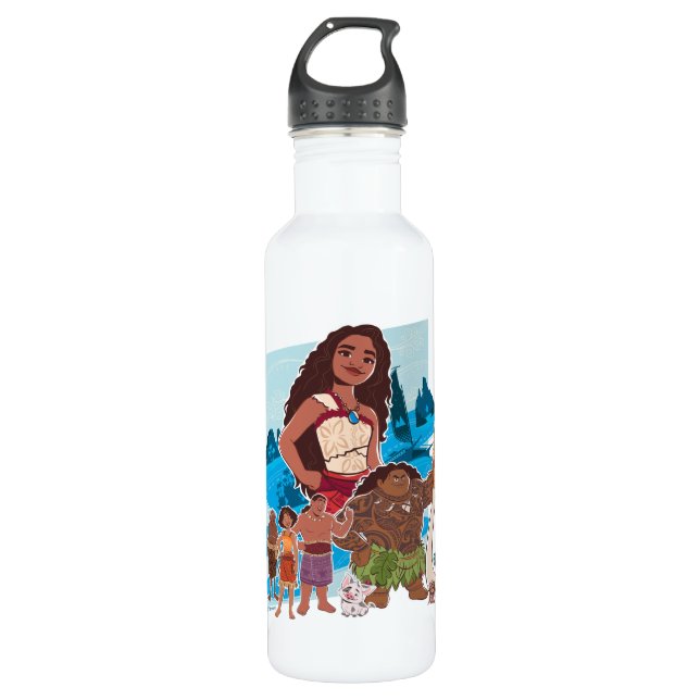 Moana & Crew Sail Beyond the Horizon 710 Ml Water Bottle (Front)