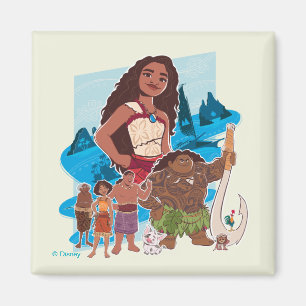 Moana & Crew Sail Beyond the Horizon Magnet
