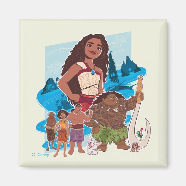 Moana & Crew Sail Beyond the Horizon Magnet (Front)