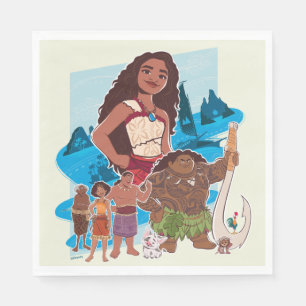Moana & Crew Sail Beyond the Horizon Napkin
