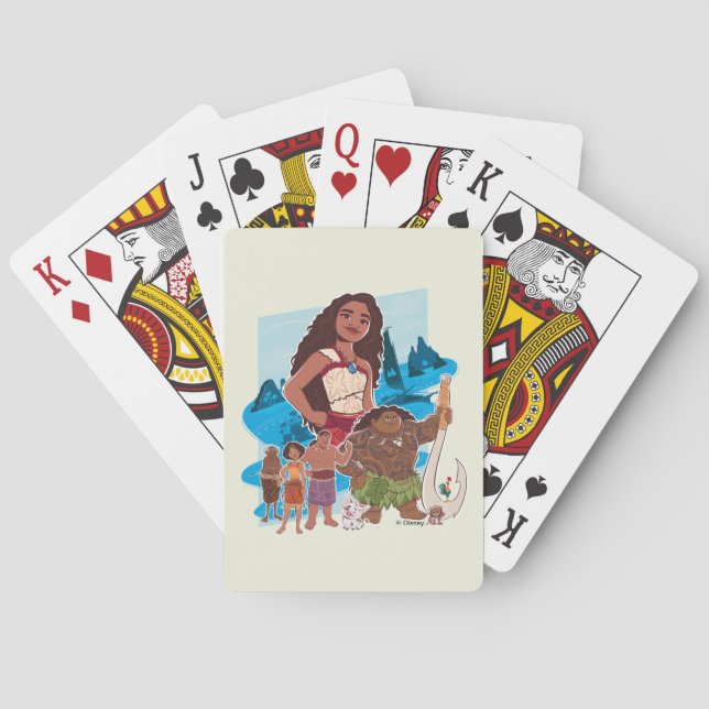 Moana & Crew Sail Beyond the Horizon Playing Cards (Back)