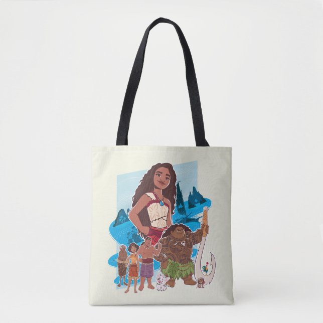 Moana & Crew Sail Beyond the Horizon Tote Bag (Front)