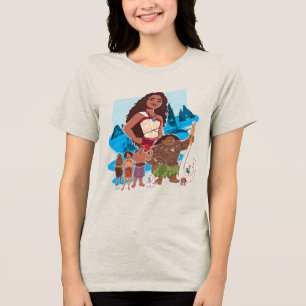 Moana & Crew Sail Beyond the Horizon Tri-Blend Shirt